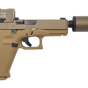 B&T HUSH PUPPY KIT GLOCK 19X TAN 9MM, WIPE SUPRSR, FDE ACRO P-2, 100RDS 147G AMMO (BT-HUSH-CAN)