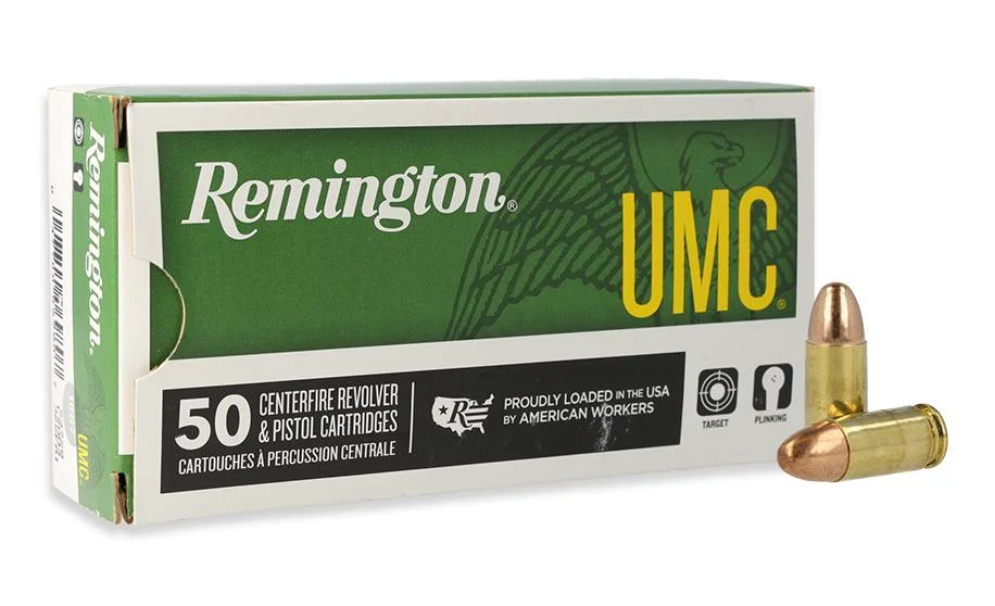 REMINGTON 9MM LUGER 124GR FMJ UMC 50 RND PK 50 RD/BX 10 BX/CS