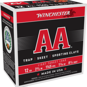WINCHESTER 12 GA 2-3/4" #8.5 AA LIGHT TARGET 1-1/8 OZ 25 RD/BX 10 BX/CS