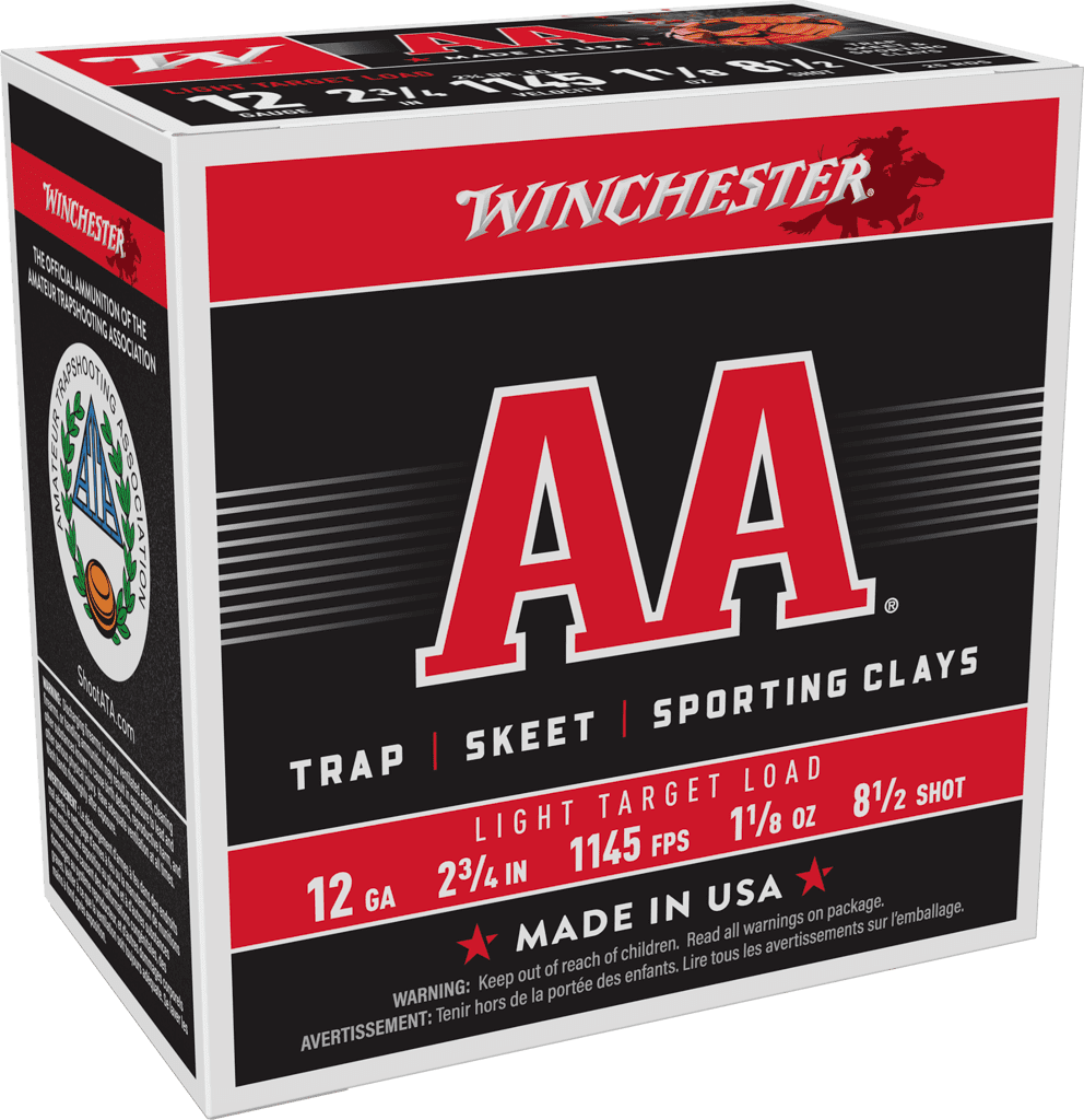 WINCHESTER 12 GA 2-3/4" #8.5 AA LIGHT TARGET 1-1/8 OZ 25 RD/BX 10 BX/CS