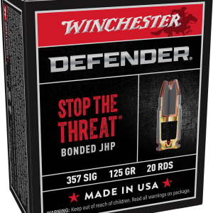 WINCHESTER 357 SIG DEFENDER BONDED JHP 125 GR 20 RD/BX 10 BX/CS