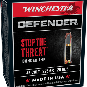 WINCHESTER 45 COLT DEFENDER BONDED JHP 225 GR 20 RD/BX 10 BX/CS