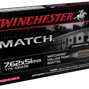 WINCHESTER 7.62x51 MM MATCH 175 GR SIERRA BTHP 20 RD/BX 25 BX/CS
