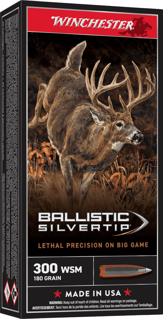 WINCHESTER 300 WSM BALLISTIC SILVERTIP 180 GR 20 RD/BX 10 BX/CS