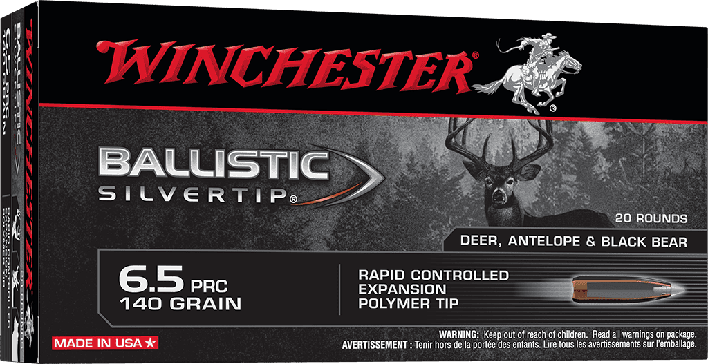 WINCHESTER 6.5 PRC BALLISTIC SILVERTIP 140 GR 20 RD/BX 10 BX/CS