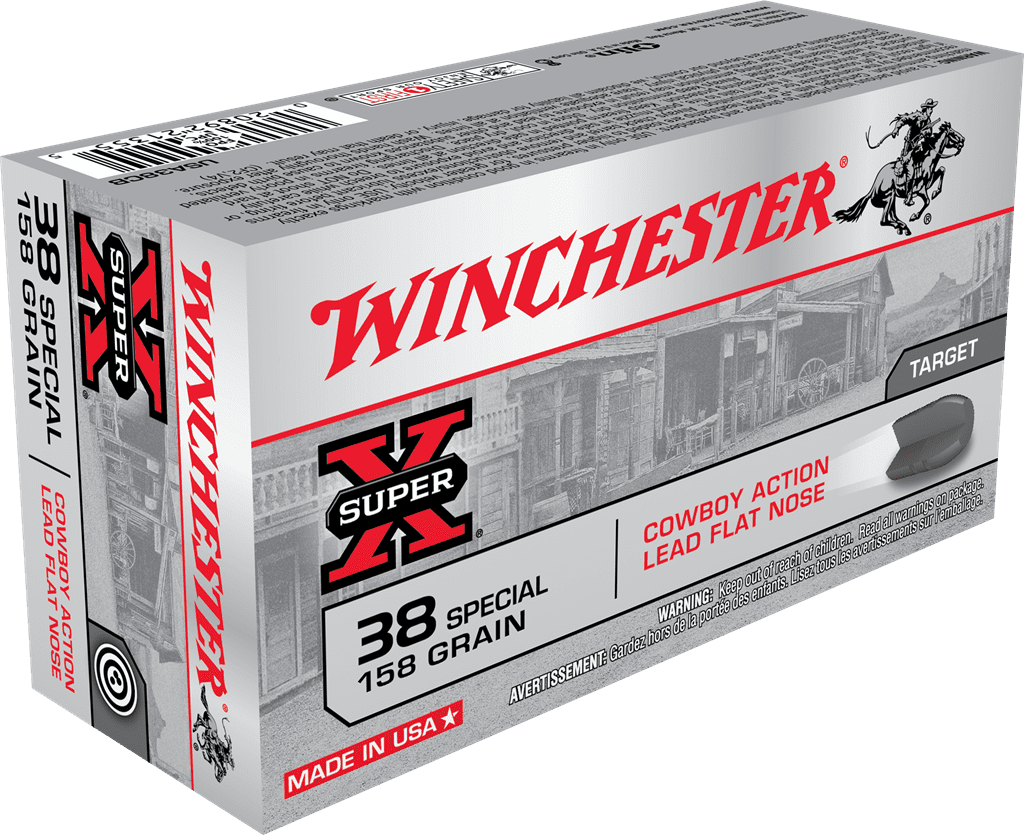 WINCHESTER 38 SPECIAL SUPER-X TARGET COWBOY LFN 158 GR 50 RD/BX 10 BX/CS