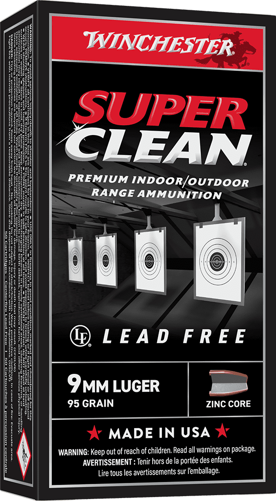 WINCHESTER 9 MM SUPER CLEAN FMJ 95 GR 50 RD/BX 10 BX/CS