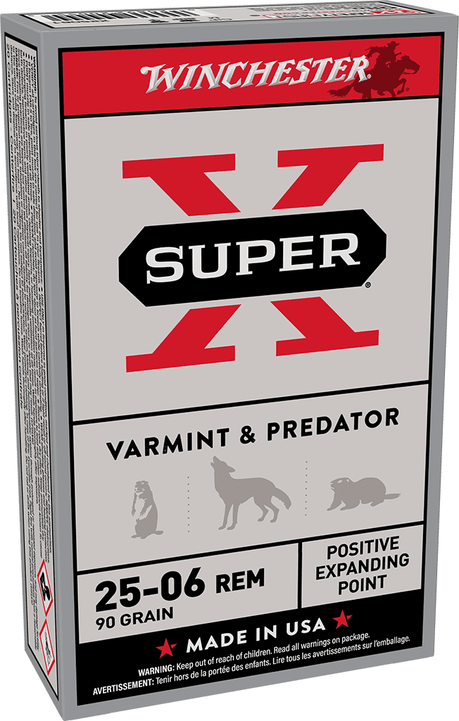 WINCHESTER 25-06 REM SUPER-X POSITIVE EXPANDING POINT 90 GR 20 RD/BX 10 BX/CS