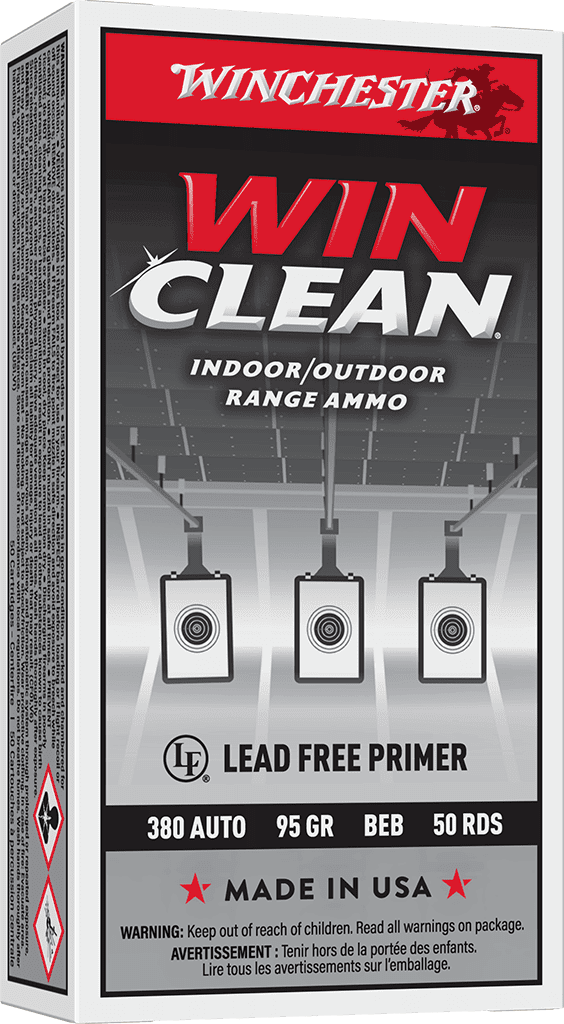 WINCHESTER SUPER X WINCLEAN TRGT 380ACP 95G FMJ 50RD BX 500RD CASE
