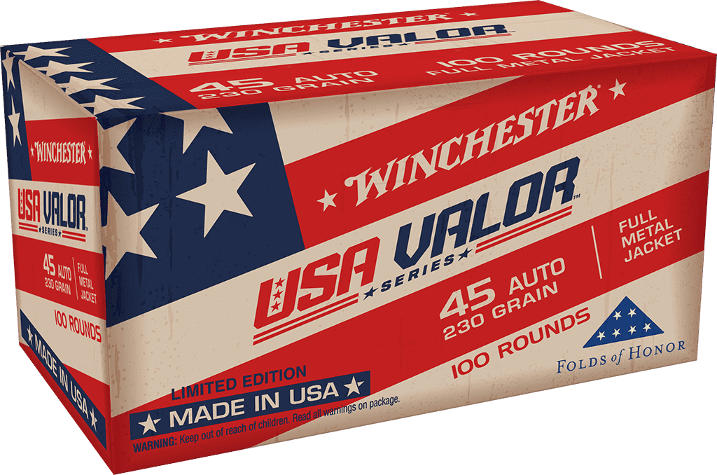 WINC USA VALOR 45ACP 230GR FMJ 100RD BX/500RD CASE