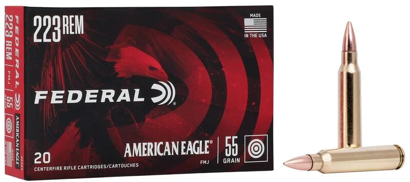 FEDERAL AE 223REM 55GR FMJ 20/BX 25BX/CS