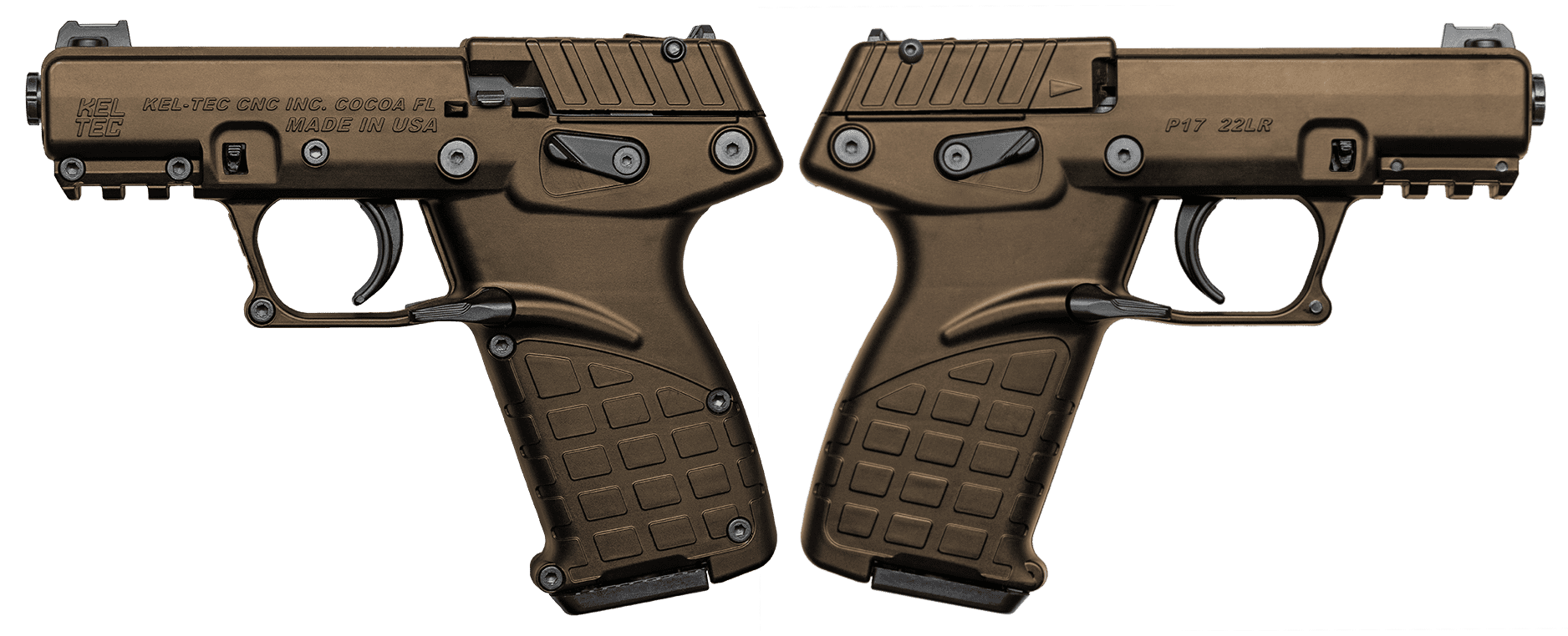KELTEC P17 22LR PSTL BURNT BRONZE 16+1 3.93"