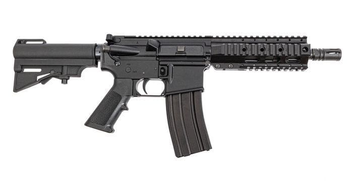 DPMS DP-15 KITTY KAT 5.56 7.5" A4 QUAD RAIL, CAR STYLE BRACE 1-30RD
