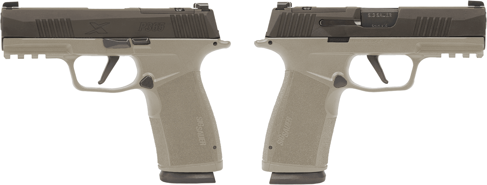 SIG SAUER P365 X-MACRO 9MM PSTL 3.7" 2-17RD M.S. OR 2 TONE BRONZE/TAN