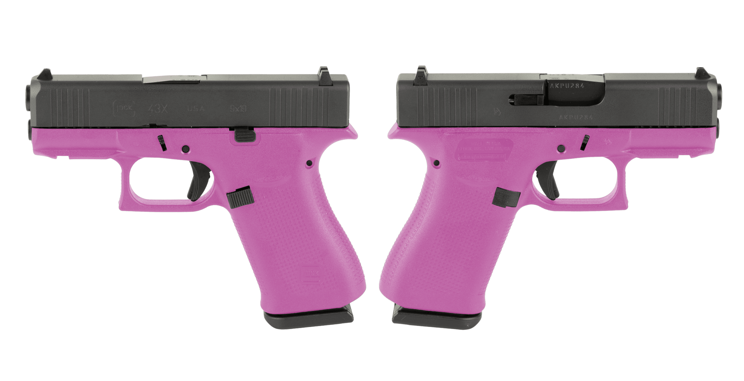 GLOCK G43X 9MM PISTOL 3.41" HOT PINK NIGHT SIGHTS 2-10RD MAGS