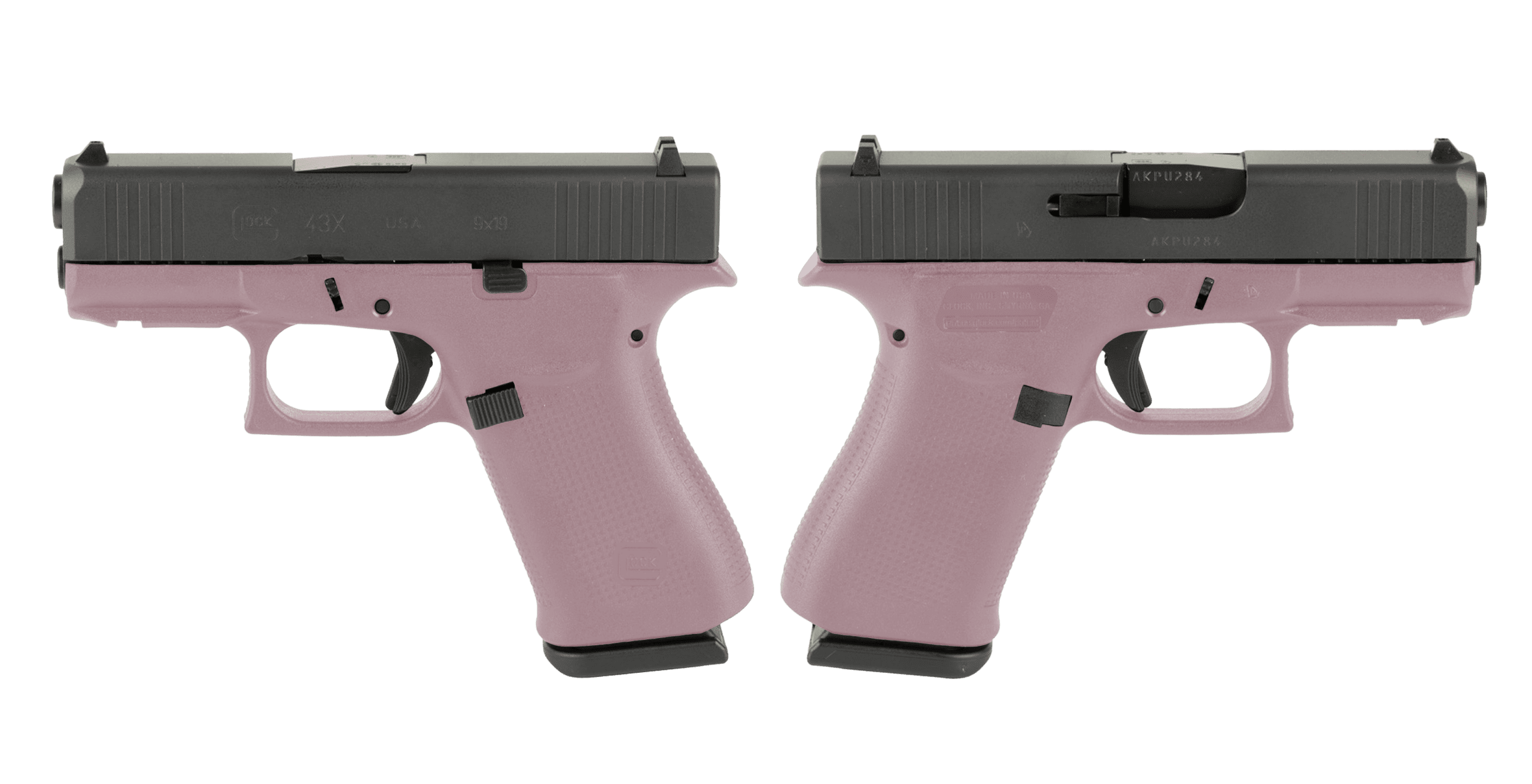 GLOCK G43X 9MM PISTOL 3.41" ROSE GOLD NIGHT SIGHTS 2-10RD MAGS