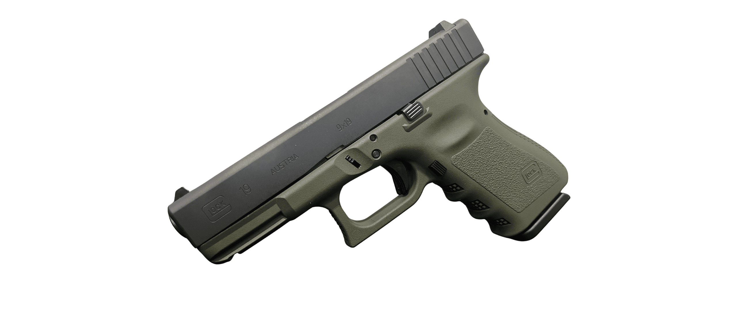GLOCK 19 GEN 3 9MM PISTOL ODG FRAME 4.01" FXD 5.5lb 2-15RD MAGS
