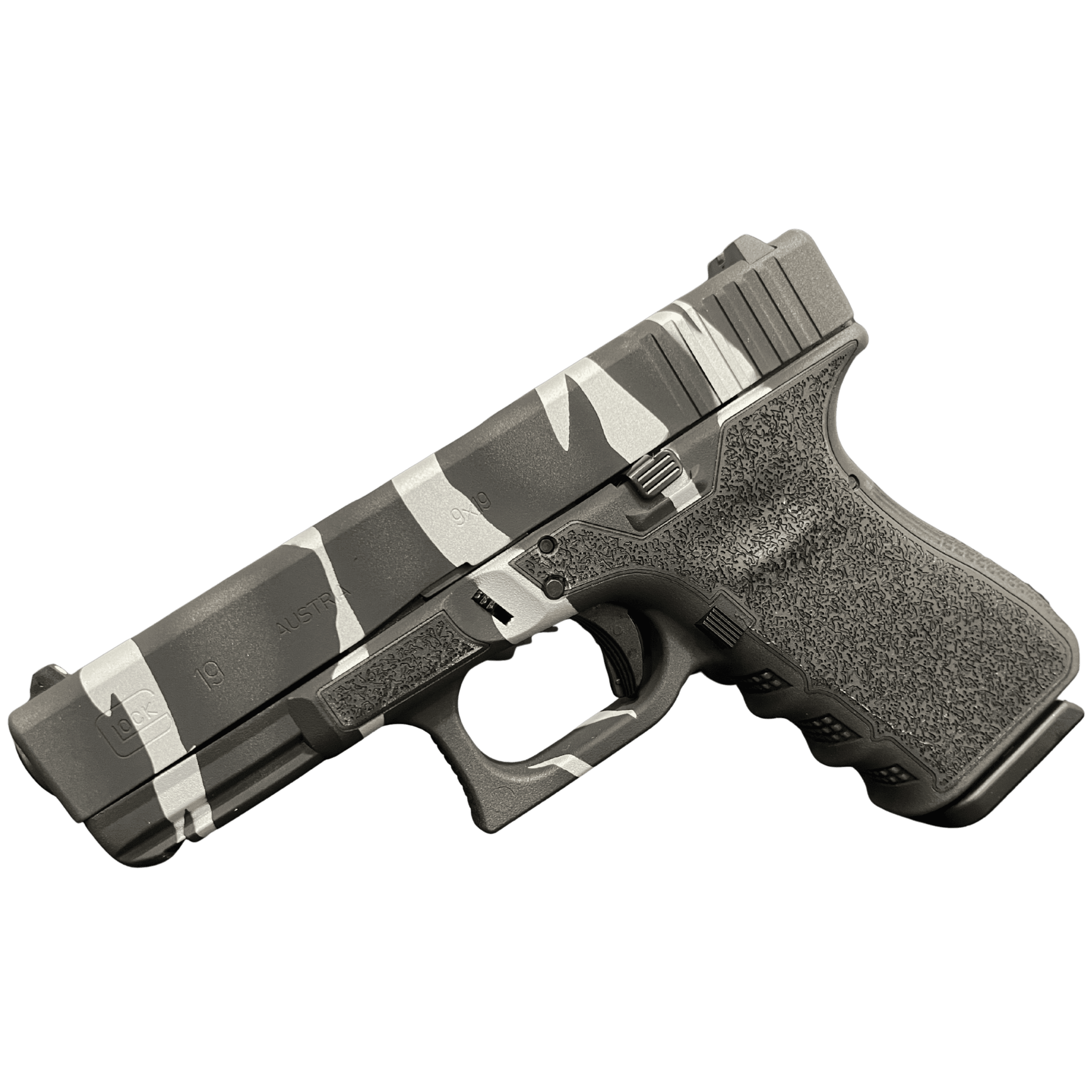 GLOCK 19 GEN 3 GRAY TIGER 9MM PISTOL 4.01" FXD 5.5lb 2-15RD MAGS