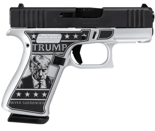 GLOCK G43X 9MM PISTOL 3.41" TRUMP MUGSHOT NIGHT SIGHTS 2-10RD MAGS