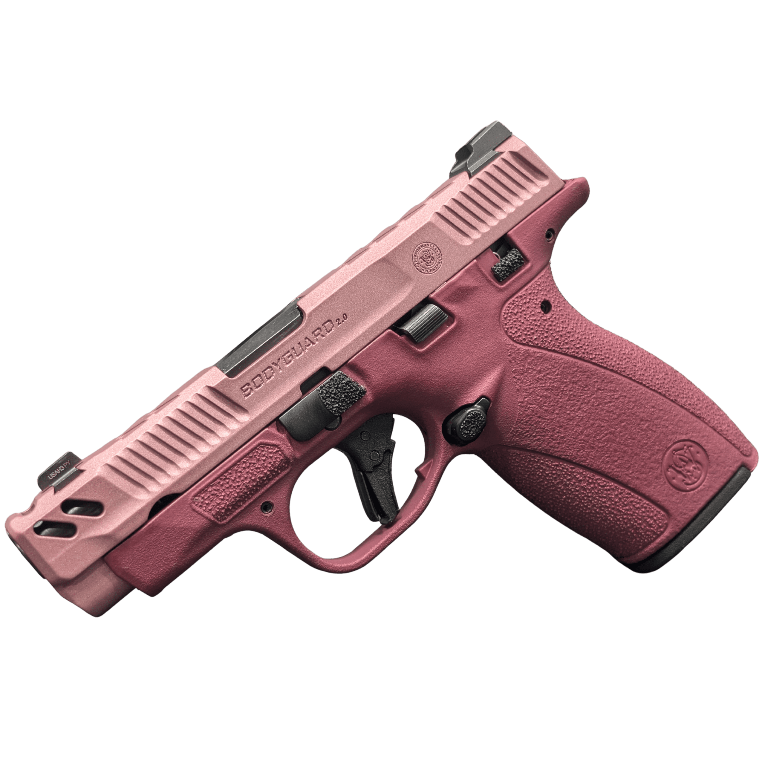 SMITH & WESSON PC BODYGUARD 2.0 CARRY COMP CRANBERRY BLUSH 380ACP PISTOL 3.1" M.S 1-10RD, 1-12RD MAG