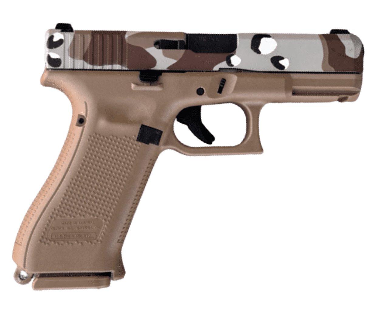 GLOCK G19X GEN 5 CHOCOLATE CHIP SLIDE 9MM PISTOL 4.02" 1-17RD 2-19RD MAGAZINES