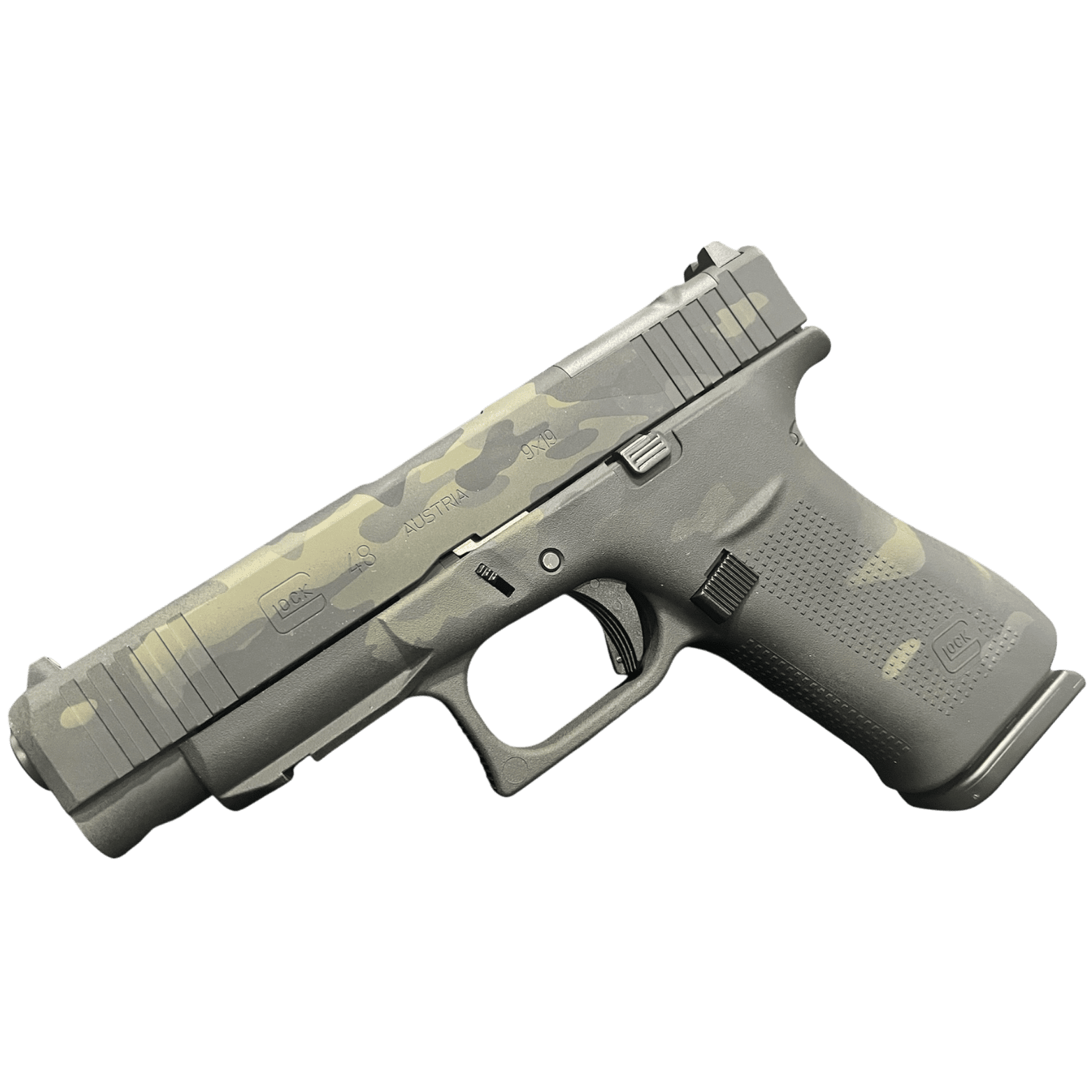 GLOCK 48 MOS BLACK MULTICAM 9MM PISTOL 4.01 FXD 5.5lb w/front rails 2-10RD  MAGS