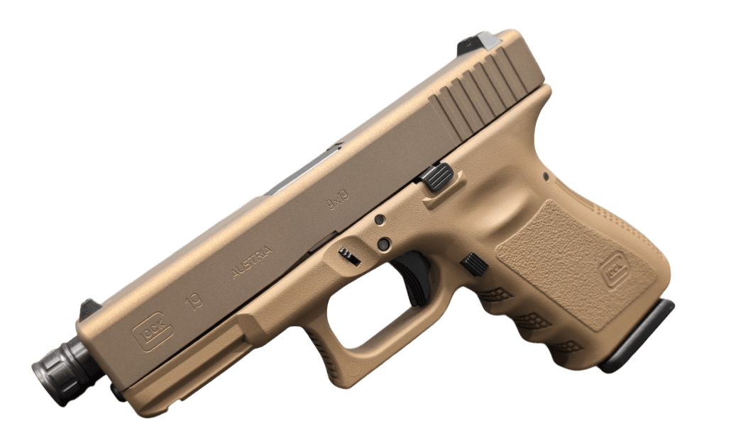 GLOCK 19 GEN 3 2 TONE TACTICAL 9MM PISTOL 4.01" FXD 5.5lb 2-15RD MAGS