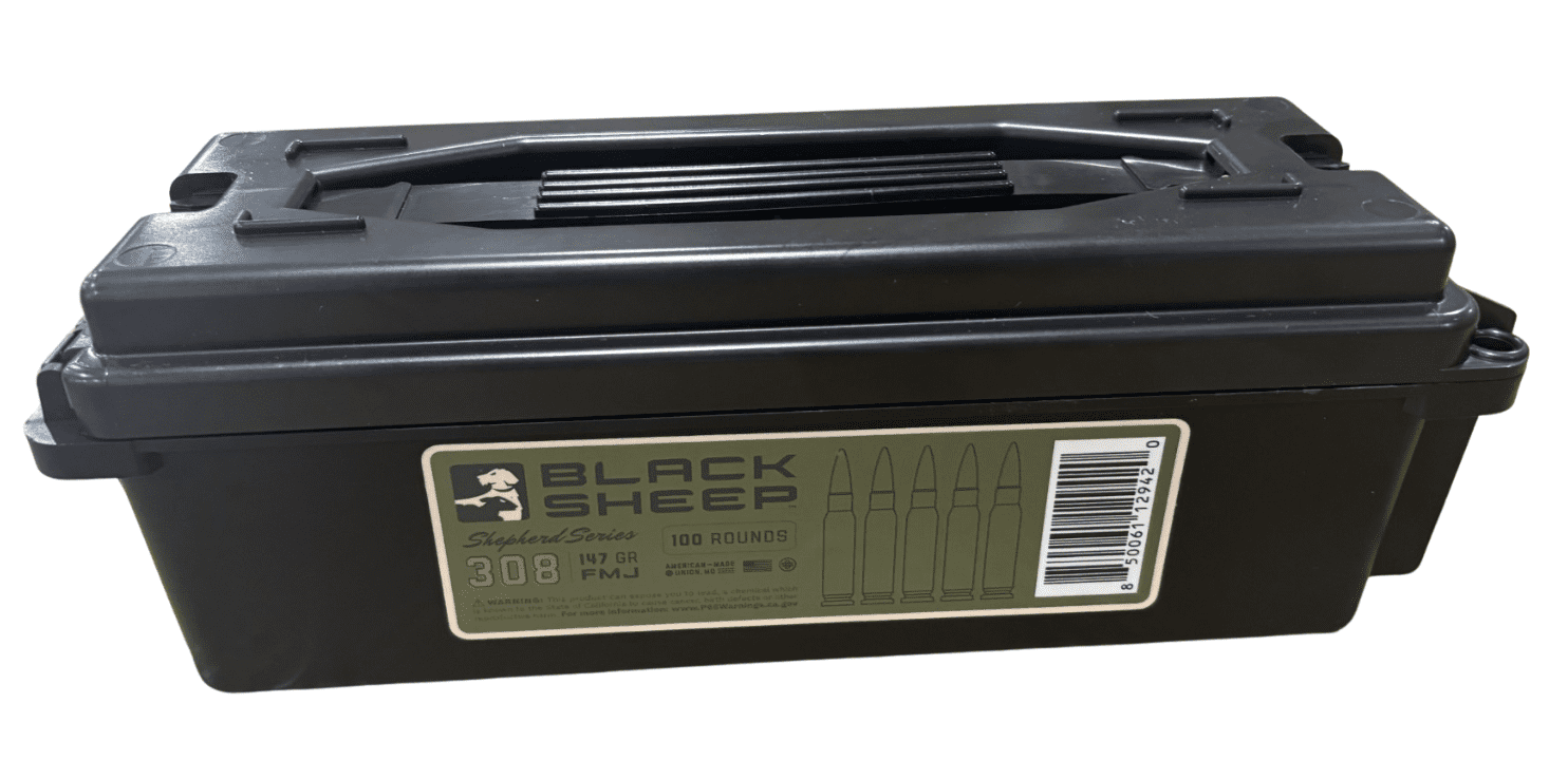 BLACK SHEEP 308 147GR FMJ 100RD AMMO CAN