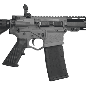 ATI ALPHA MAXX 5.56 PISTOL 7.5" BBL 7" HG, SNIPER GREY, PARBRACE, FLIP UPS, 1-30RD