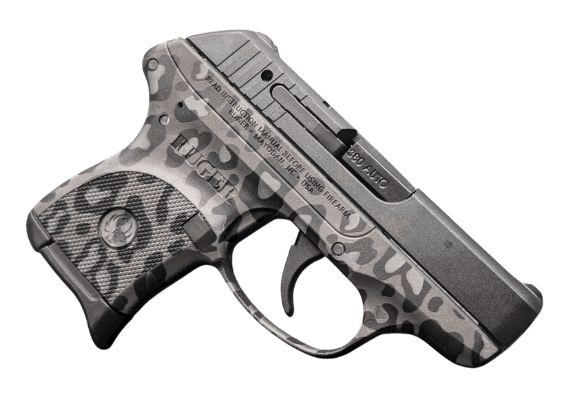 RUGER LCP 380ACP PISTOL SNOW LEOPARD PRINT 2.75" 1-6RD MAG