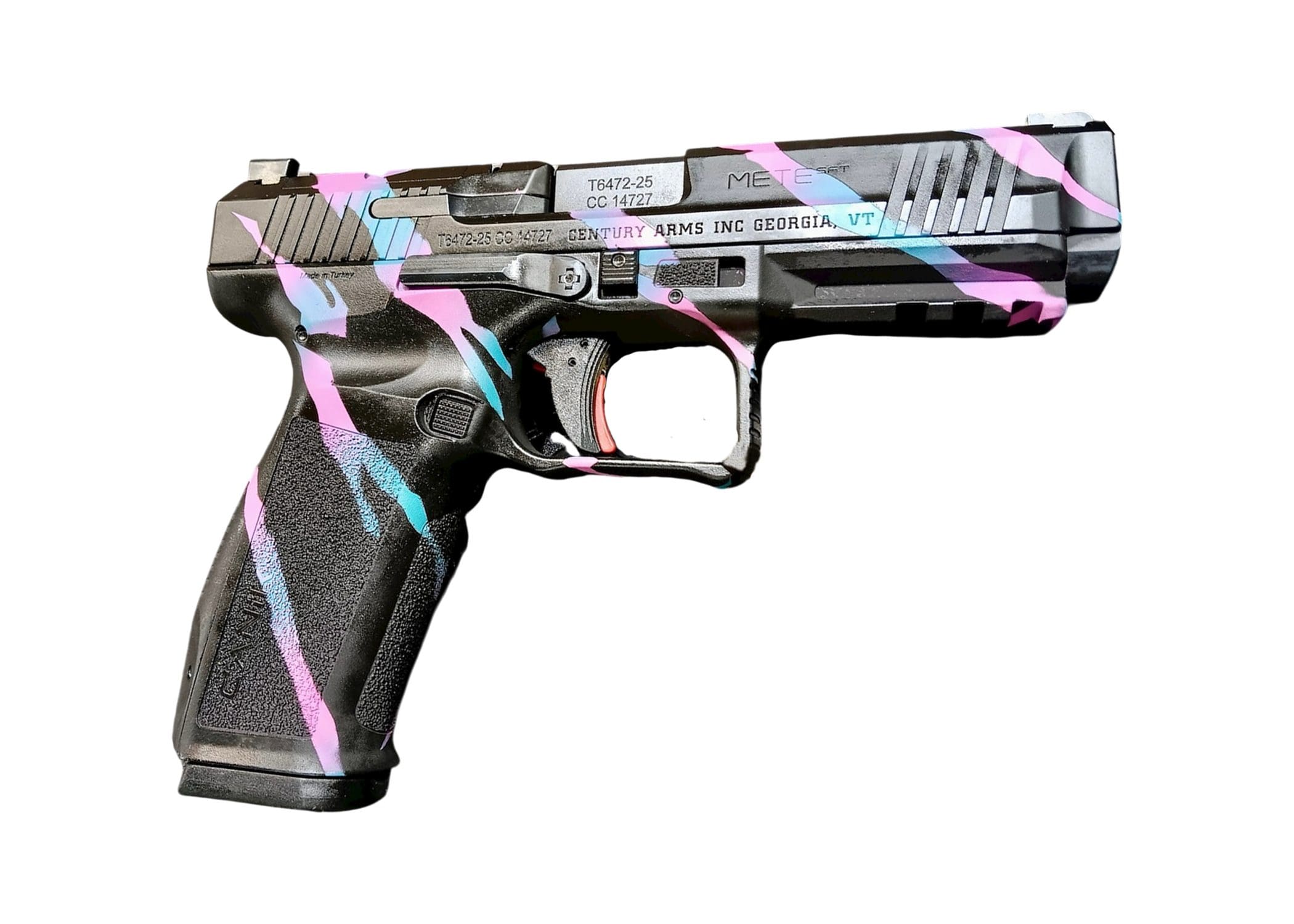 CENTURY CANIK METE SFT ONE SERIES 9MM MIAMI TIGER STRIPE PSTL 4.46 BRL 1-18RD MAG