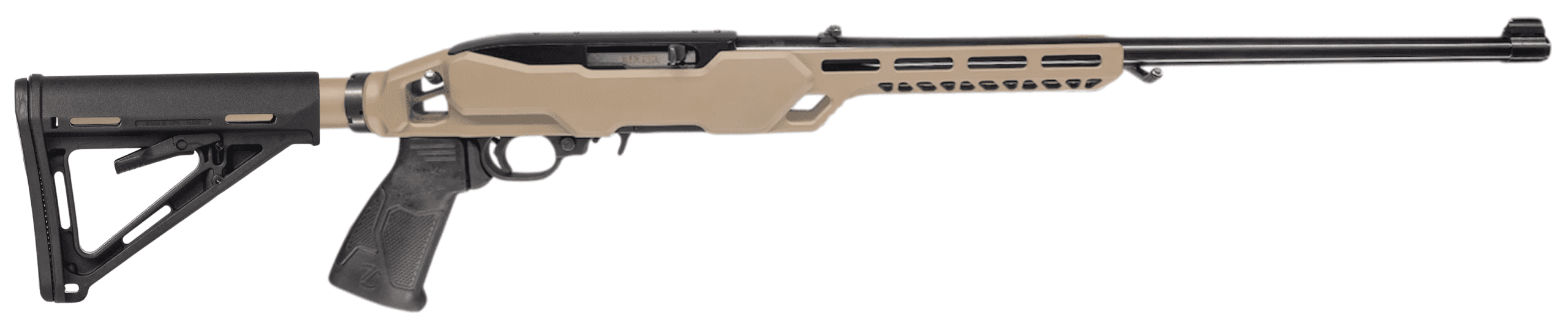 RUGER/TIMBER CREEK ENFORCER 10/22 RIFLE 18.5" FDE CHASIS MLOK 10RD MAG