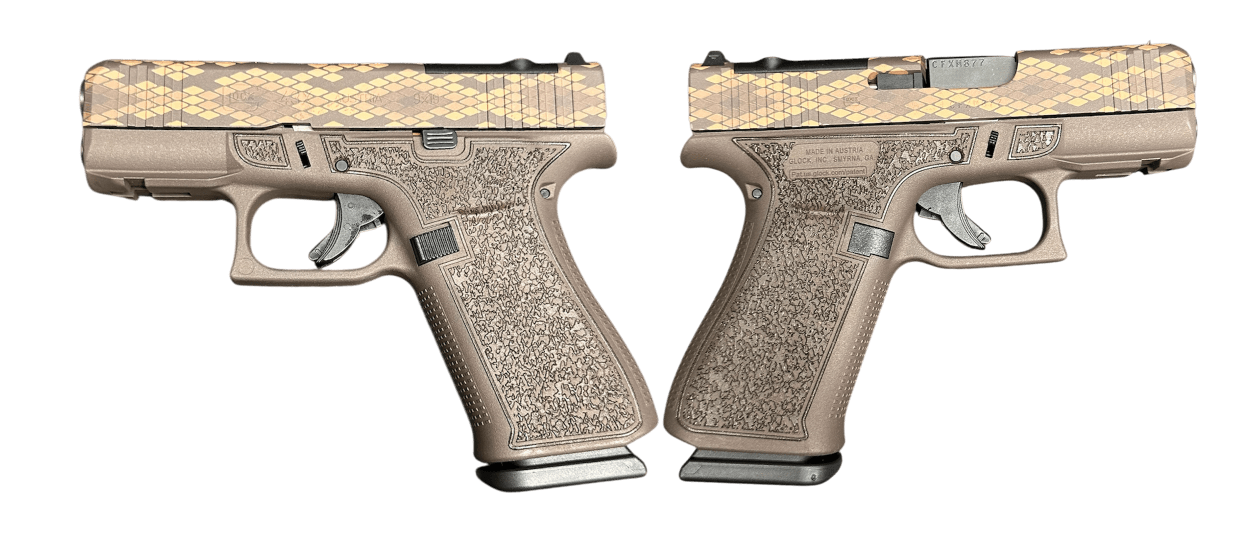 GLOCK 43X MOS COPPERHEAD SLIDE 9MM PISTOL 3.39" FXD 5.5lb 2-10RD MAGS