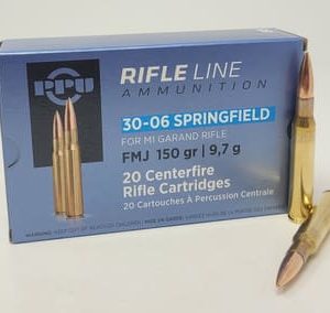 Prvi PPU 30-06 Springfield Ammunition M1 Garand PP3006G 150 Grain Full Metal Jacket 20 rounds