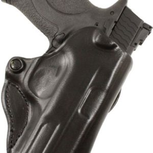 DESANTIS MINI SCABBARD HOLSTER - RH OWB LEATHER FOR GLOCK 43 BL
