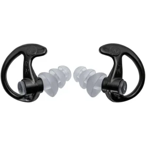 SUREFIRE TRIPLE-FLANGE FULL BLOCK EARPLUGS MED 1 PAIR BLACK