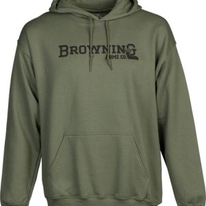 BROWNING HOODIE BRANDED BUCK - MARK GREEN LARGE