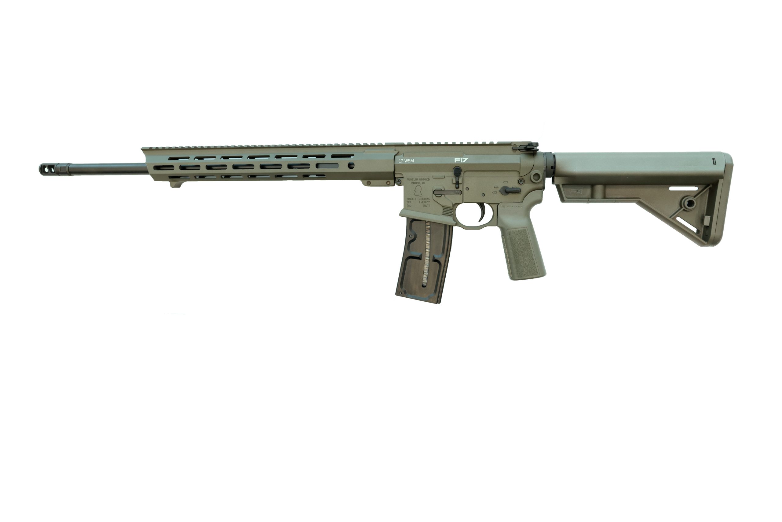 FRANKLIN F17-L 20" 17 WSM RIFLE ODG CERAKOTE 20RD EXCLUSIVE