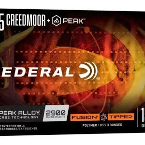 FEDERAL 6.5 CREEDMOOR+PEAK 155GR FUSION TIPPED 20 RD/BX 10 BX/CS