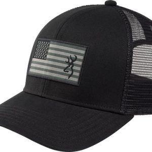 BROWNING CAP GLORY MESH SNAP - BACK AMER FLAG PATCH BLK OSFM
