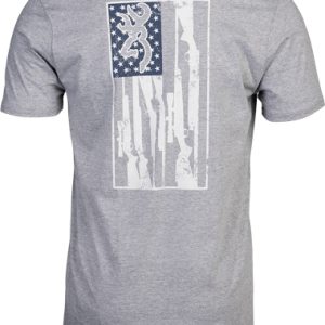 BROWNING SS T-SHIRT BROWNING - LEGACY FLAG HTHR GRAY XXLARGE