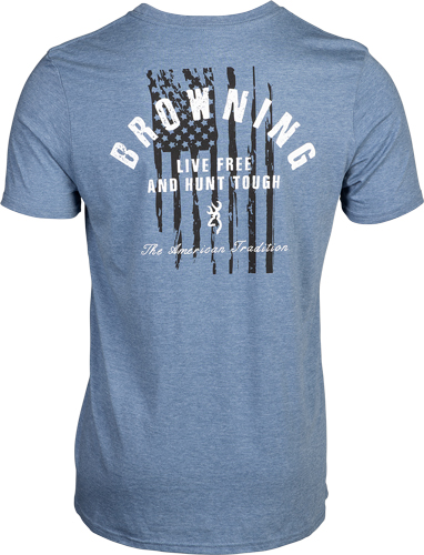 BROWNING SS T-SHIRT HUNT TOUGH - BLUE XLARGE