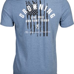 BROWNING SS T-SHIRT HUNT TOUGH - BLUE XXLARGE