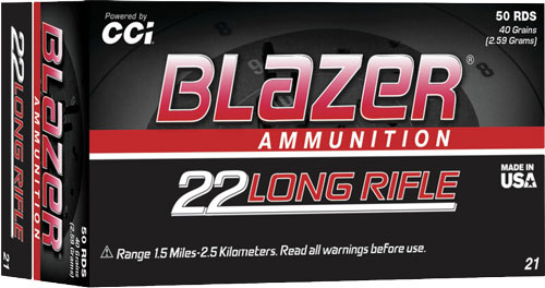 CCI BLAZER 22LR 40GR LEAD-RN - 1200FPS 50RD 100BX/CS