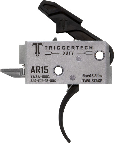 TRIGGERTECH AR-15 TWO STAGE - BLACK DUTY CURVED 3.5LB