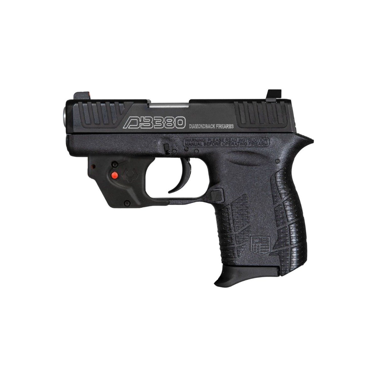 Diamondback DB380 Gen IV Compact Pistol - Black | .380 ACP | 2.8" Barrel | Viridian Laser