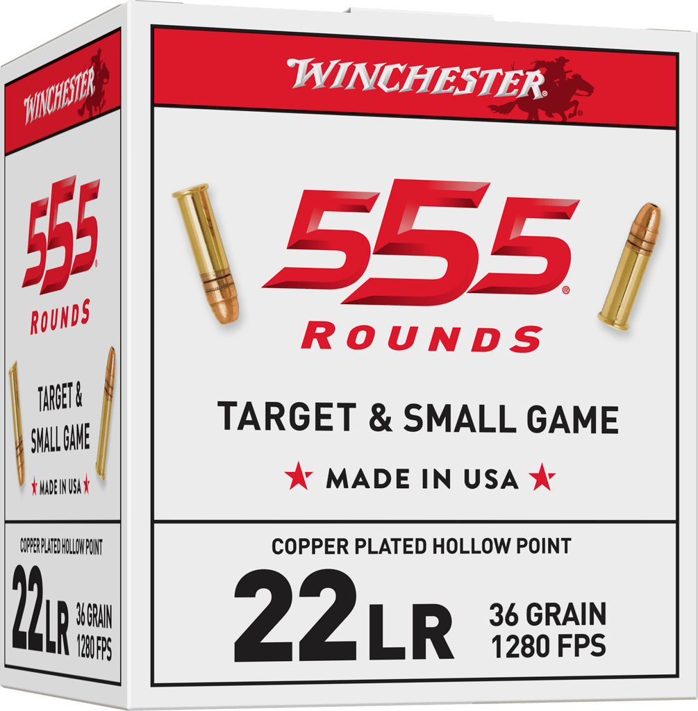 Winchester .22 LR 36gr COPPER PLATED HOLLOW POINT Brass – 555rd