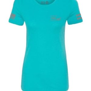 GLOCK LADIES "GLOCK GIRL FLAG - TEE" SHORT SLEEVE MED TEAL