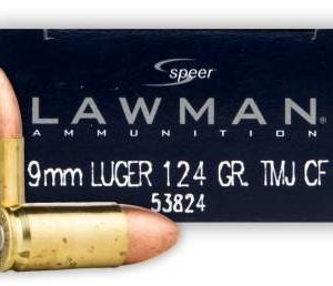 Speer 9mm Ammunition Lawman Cleanfire CCI53824 124 Grain Total Metal Jacket 50 rounds