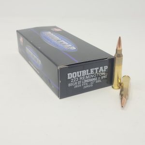 DoubleTap 223 Rem Ammunition 223R80HP 80 Grain Hollow Point Boat Tail 20 Rounds